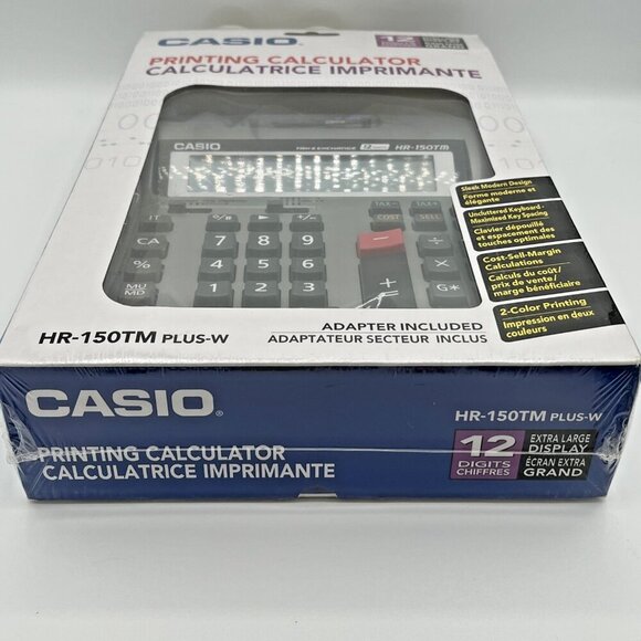 Casio HR-150TM Plus-W Desktop Printing Calculator 12 Digit XL Display NIB - Picture 14 of 14